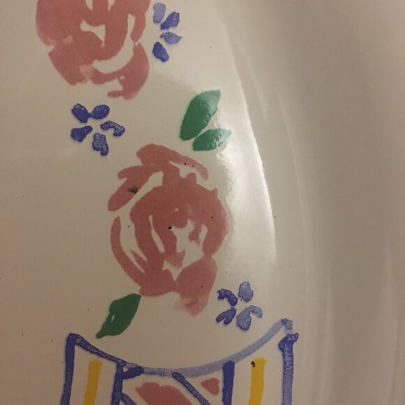 Giverny Enameled Metal Hostess Set, Cottage Chic Vintage Kitchen, Monet Impressi - Picture 10 of 10